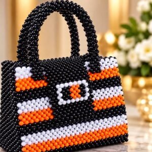 Sac Ambre Prestige en perles tissées à la main – Maperle K Accessoires