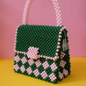 Sac Fleur de Jade en perles tissées à la main – Maperle K Accessoires