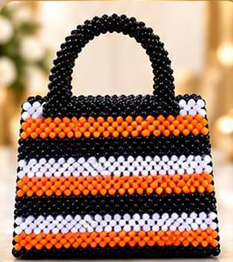 04 Sac Ambre Prestige en perles tissées à la main – Maperle K Accessoires