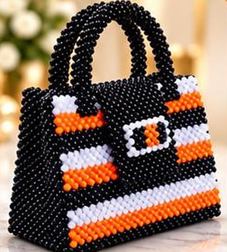 05 Sac Ambre Prestige en perles tissées à la main – Maperle K Accessoires